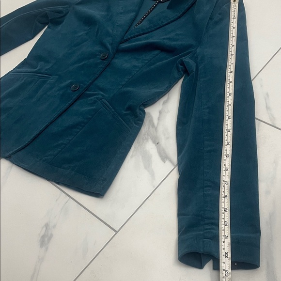 ZILCH Teal Blazer 2 Button Up Front Fitted Classic Sz XS - Picture 12 of 15